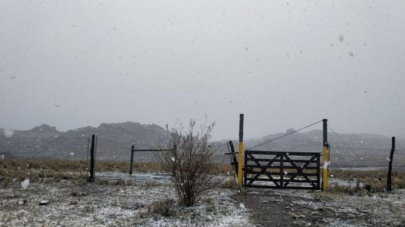 Imágenes del Cerro Champaquí en Córdoba, cubierto de nieve por las bajas temperaturas