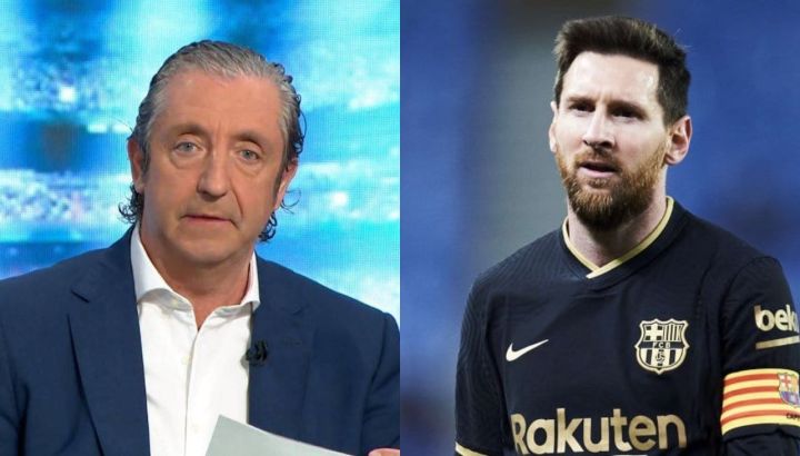 Josep Pedrerol y Lionel Messi 