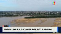 Preocupa la bajante del Río Paraná 