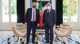 Alberto Fernández con Marcelo Rebelo de Sousa presidente de Portugal 20210510