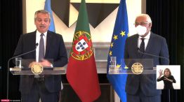 Declaración conjunta del presidente Alberto Fernández y el primer ministro portugués, Antonio Luís Santos Da Costa.  20210510