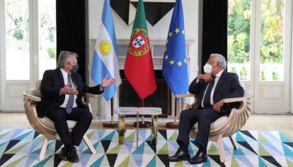 Alberto Fernández con Marcelo Rebelo de Sousa