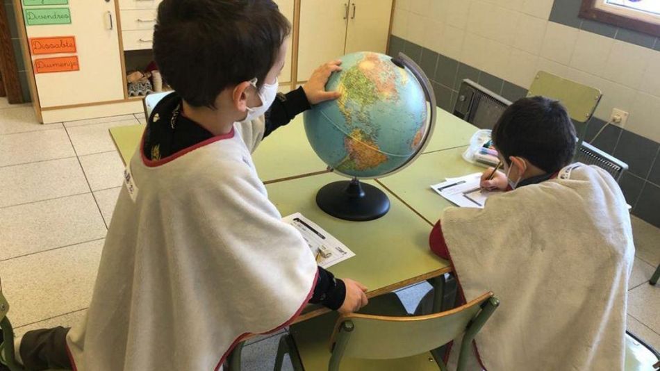 Clases entre frió por el protocolo anticovid