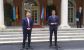 Alberto Fernández y Pedro Sánchez en el Palacio de la Moncloa.