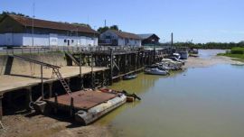 El 22 de mayo de 2020 el río Paraná llegó a su bajante histórica en Rosario.