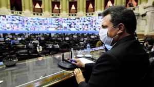 Sergio Massa y el recinto de la cámara de Diputados 20210513