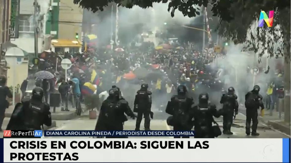 Continúan las manifestaciones en Colombia