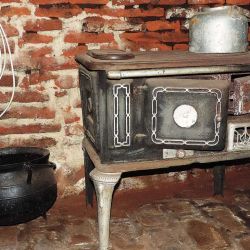 Cocina de campo en el almacén de La Paz.