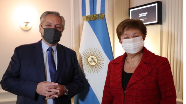 Alberto Fernández y Kristalina Georgieva