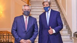 President Alberto Fernández meets with John Kerry, the Special Presidential Envoy for Climate of the Joe Biden administration