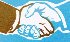 handshake art stock