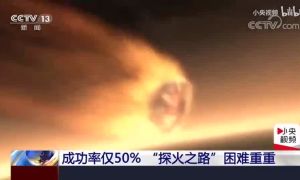 El robot chino Zhurong llegando a Marte. Un logro histórico para el gigante asiático.