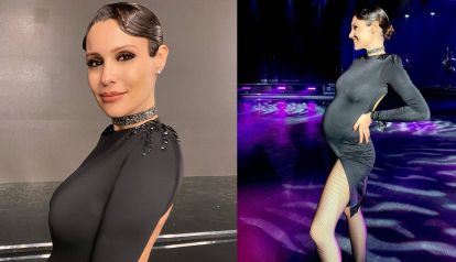 Al cuerpo, con espalda al aire y súper tajo: así fue el look "tanguero" de Pampita para la apertura de ShowMatch