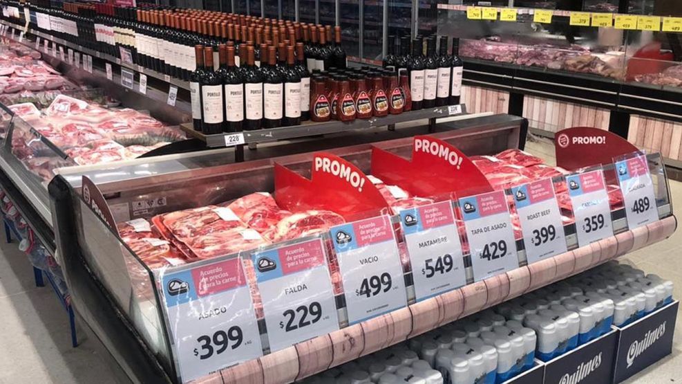 Precios de la carne en supermercados. 