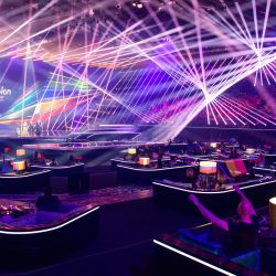 Holanda, Rotterdam: Cerca de 3500 espectadores asisten a la primera semifinal del Festival de la Canción de Eurovisión en el Ahoy Arena. | Foto:Soeren Stache / dpa-Zentralbild / DPA