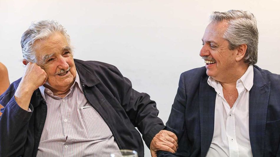 Alberto Fernández, y el ex presidente de Uruguay José Pepe Mujica