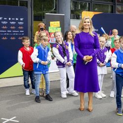 La reina Máxima visita durante el ensayo del Festival de la Canción de Eurovisión en Rotterdam. | Foto:Patrick van Katwijk / ANP / AFP