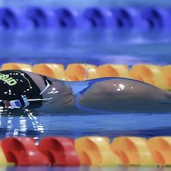 Hungría, Budapest: la nadadora holandesa Kira Toussaint compite en el evento femenino de 50 m espalda durante el Campeonato Europeo de Deportes Acuáticos en el Danube Arena. | Foto:Alfredo Falcone / LaPresse vía ZUMA Press / DPA