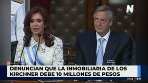 la inmobiliaria de los Kirchner debe 10 millones de pesos