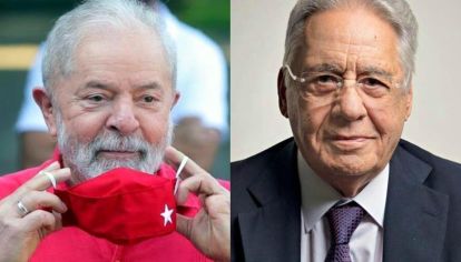 Los ex presidentes Luiz Inácio Lula da Silva y Fernando Henrique Cardoso
