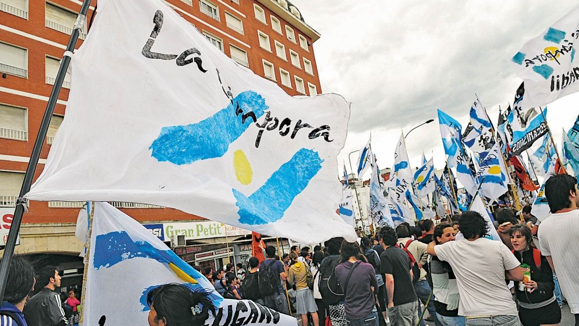 A photo from a La Cámpora rally.