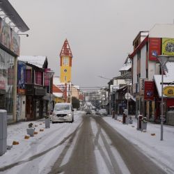 Este martes 25 de mayo Ushuaia amaneció nevada.