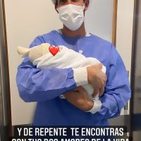 Noelia Marzol y el relato en fotos de cómo fue su parto