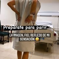 Noelia Marzol y el relato en fotos de cómo fue su parto