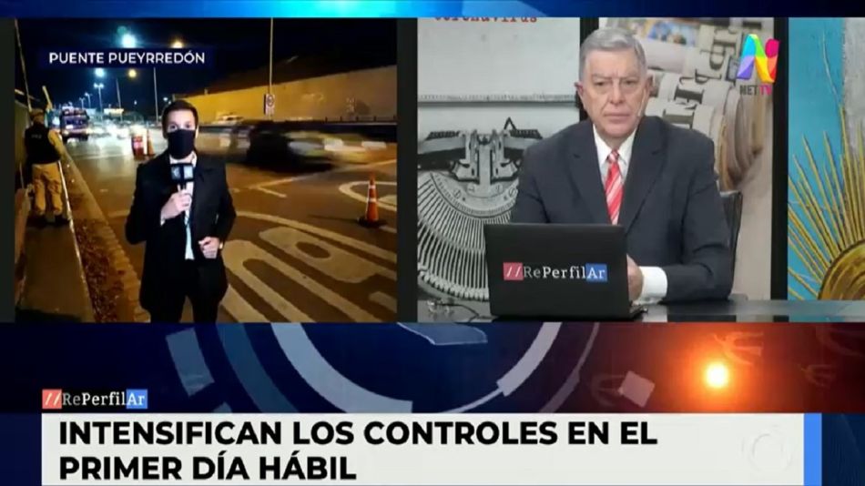 Controles en Puente Pueyrredón