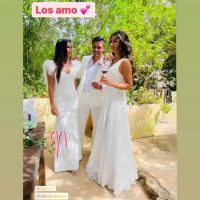 La emoción de Carolina Baldini en la boda de su hijo Gio Simeone: "Los amo"