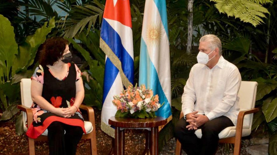 Vizzotti se reunió en La Habana con el presidente de Cuba, Miguel Díaz Canel Bermúdez.