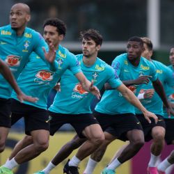 Brasil, Teresopolis: Los jugadores de Brasil participan en una sesión de entrenamiento para la Selección Nacional de Fútbol de Brasil en el Complejo Deportivo Granja Comary como parte de su preparación para la próxima Copa América 2021. | Foto:Lucas Figueiredo / CBF Oficial / DPA