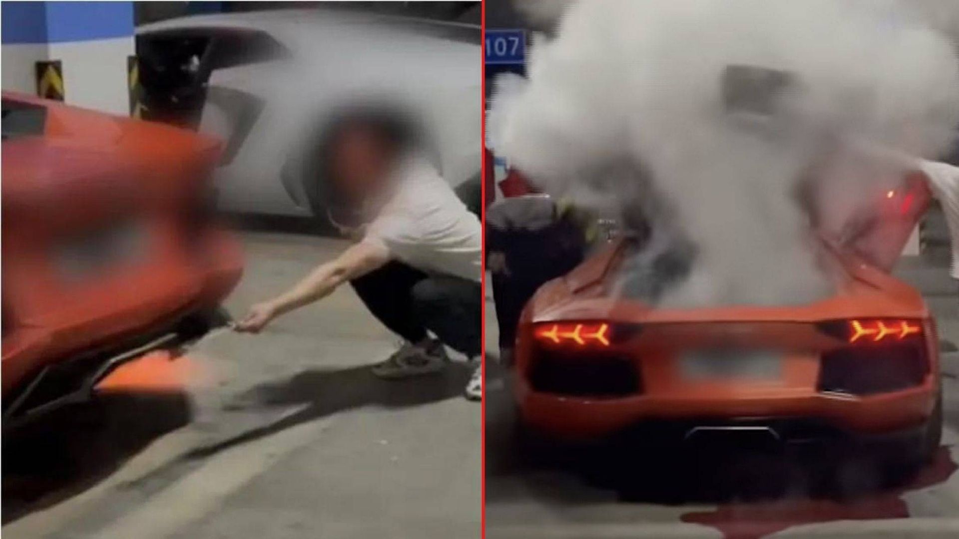 Parabrisas | Chinos incendian un Lamborghini por asar carne en el escape