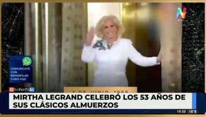 Mirtha Legrand compartió un emocionante video en sus redes para festejar los 53 años de su programa