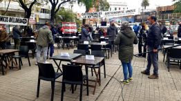 Protesta de gastronómicos en Plaza Serrano