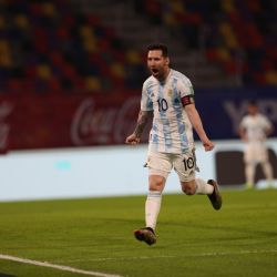 Messi grita su gol ante Chile