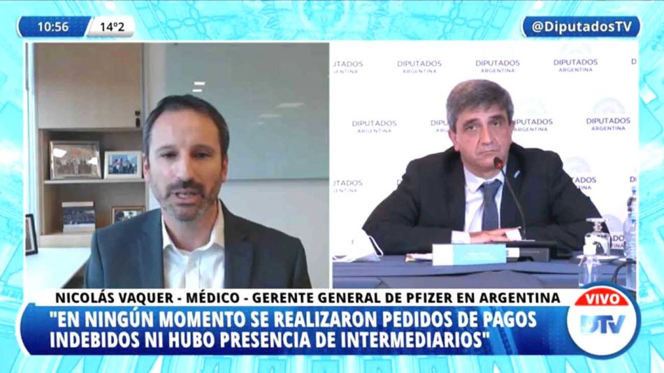 representante de laboratorio Pfizer, Nicolas Vaquer 20310608