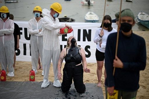 La contracumbre del G-7 2021 en las calles y playa de Cornualles (Reino Unido)