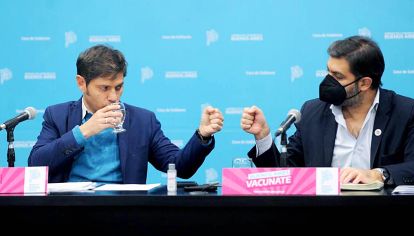 La Plata. Estuvo acompañado por su jefe de Gabinete, Bianco.