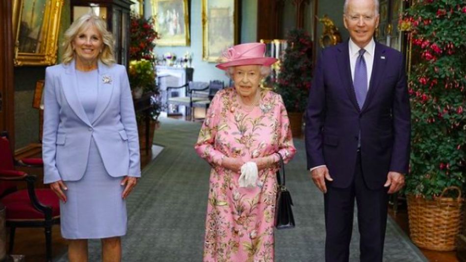 Joe Biden tomó el té con la Reina Isabel II