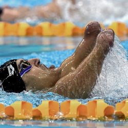 Ahmed Kelly compite durante la final de clase múltiple individual de 150 m para hombres como parte de las pruebas de natación olímpica de Australia en el centro de ocio y agua de Sudáfrica. | Foto:Dave Hunt / AAP / DPA