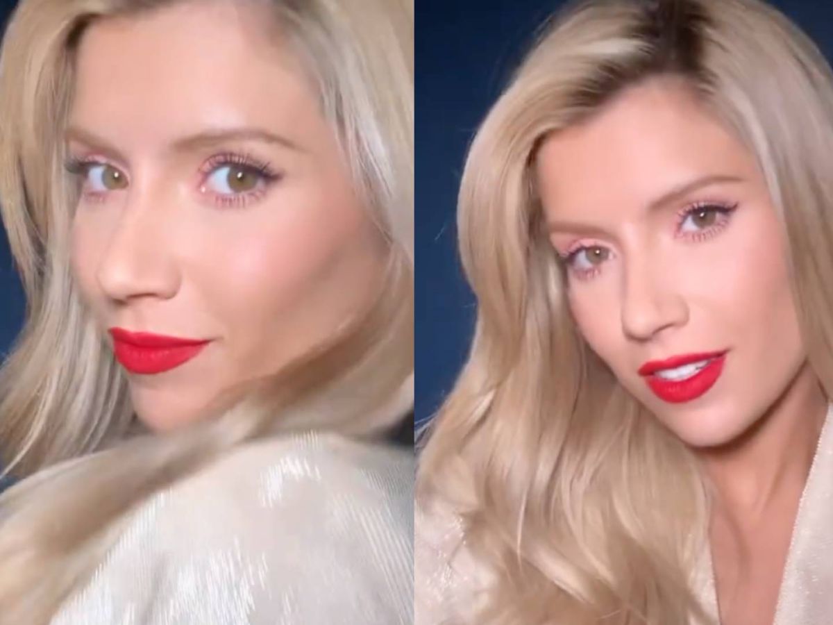 El look de Laurita Fernández para su debut en El club de las divorciadas: piernas al aire, mucho brillo y labios rojos