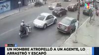 Atropelló a un agente de tránsito y lo arrastró 200 metros
