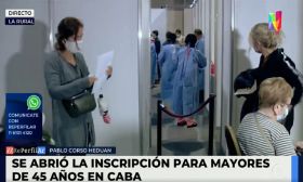 La Ciudad abrió la vacunación a los mayores de 45 años