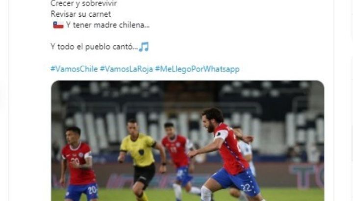 Tuit de selección de Chile