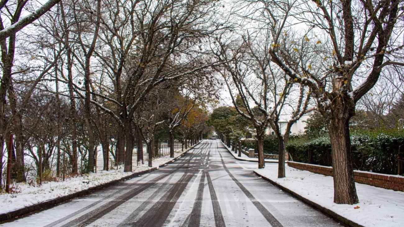 La Cumbre (en Córdoba) nevada.