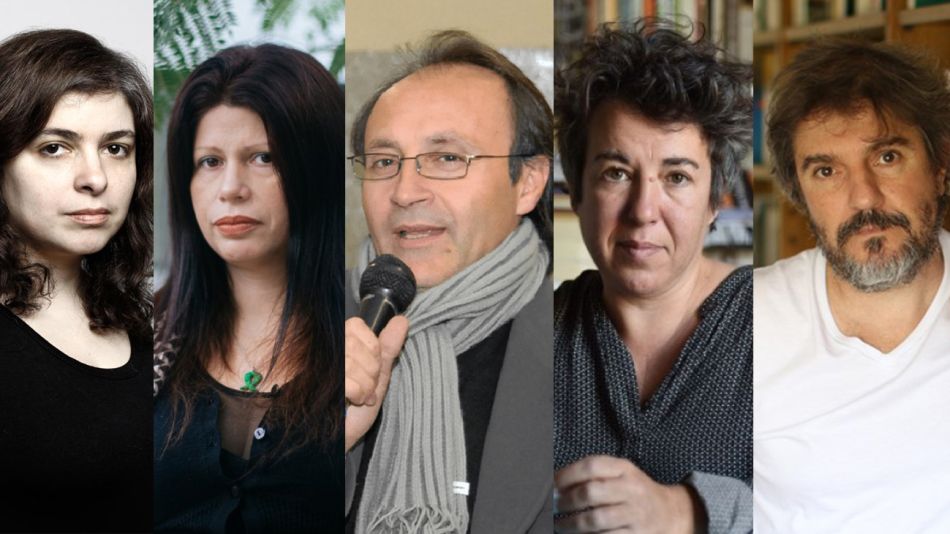 Juan José Becerra, Mariana Enriquez, Jorge Consiglio, Gabriela Cabezón Cámara y Dolores Reyes.