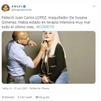 Falleció Juan Carlos López, maquillador de Susana Giménez