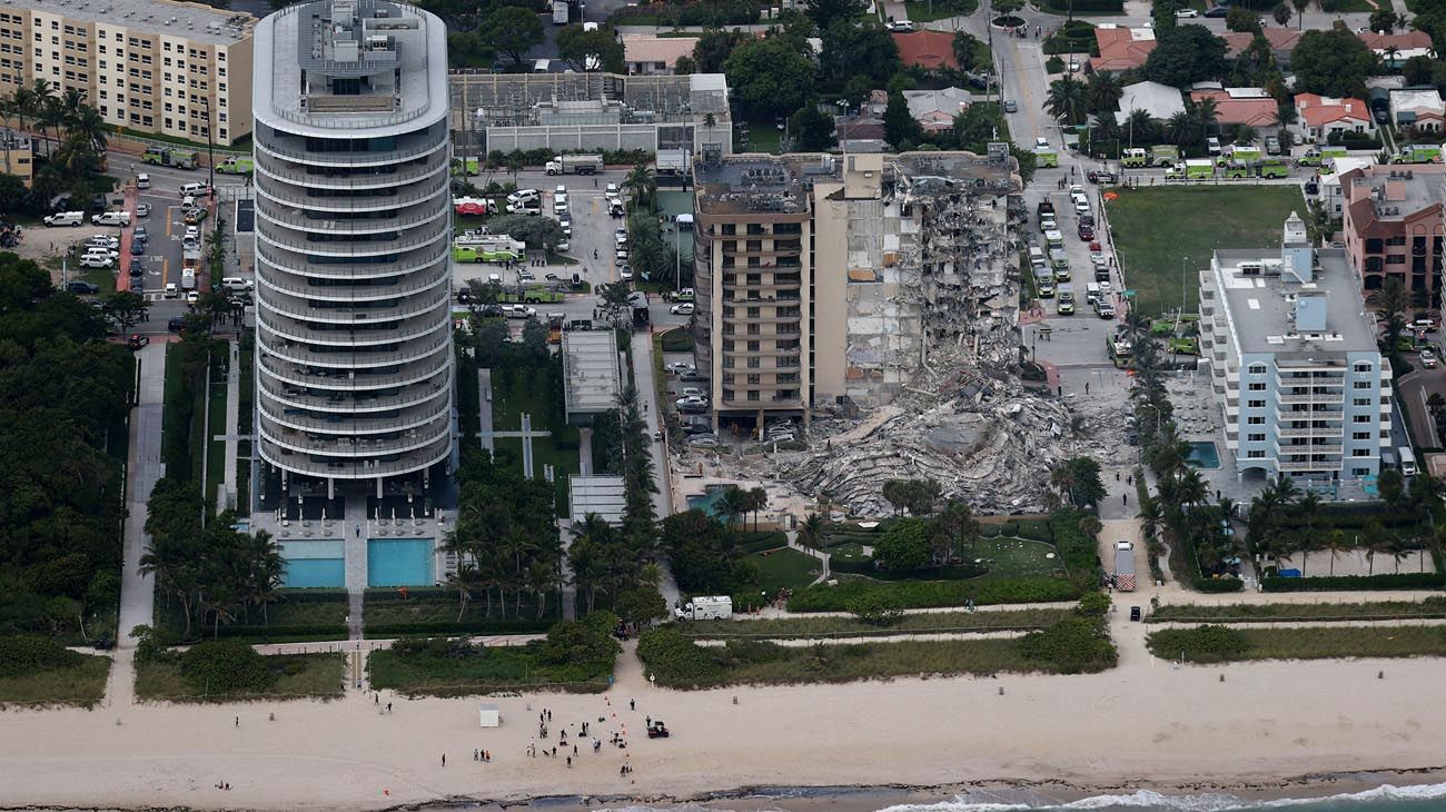 Derrumbe en Miami