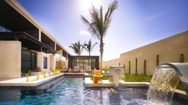 Pileta de hidroterapia Esencia Wellness del Nobu Hotel Los Cabos.